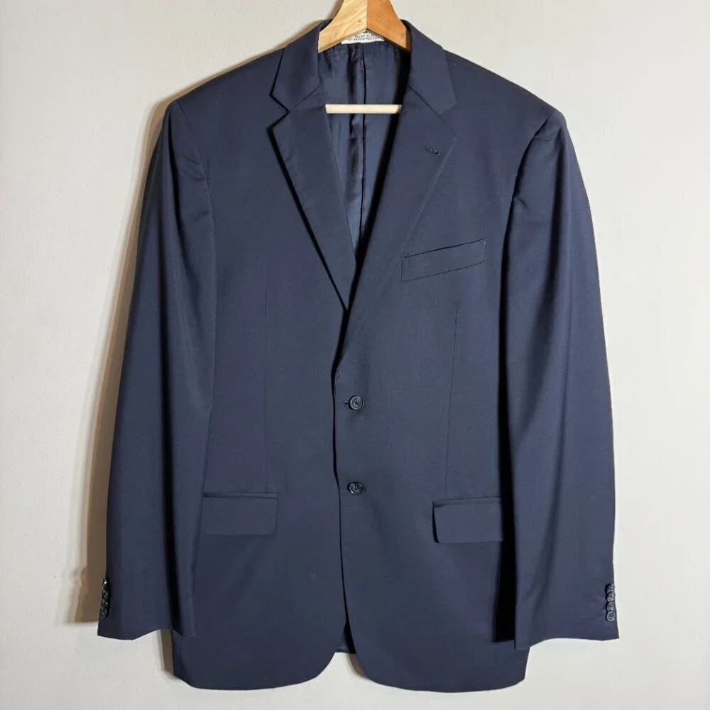 Joseph Abboud Wool Sport Coat Dinner Jacket Blazer Men's 40L Navy Blue